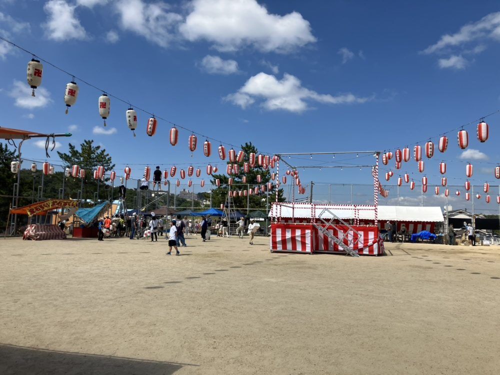 広陵町盆踊り大会のお手伝いに行ってきました。